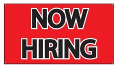 Now Hiring Banner - Red