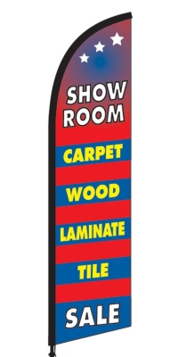 Red Blue Stars Flooring Show Room