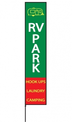 Rectangle Green and Red RV Park