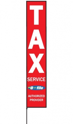 Rectangle Red Tax Service
